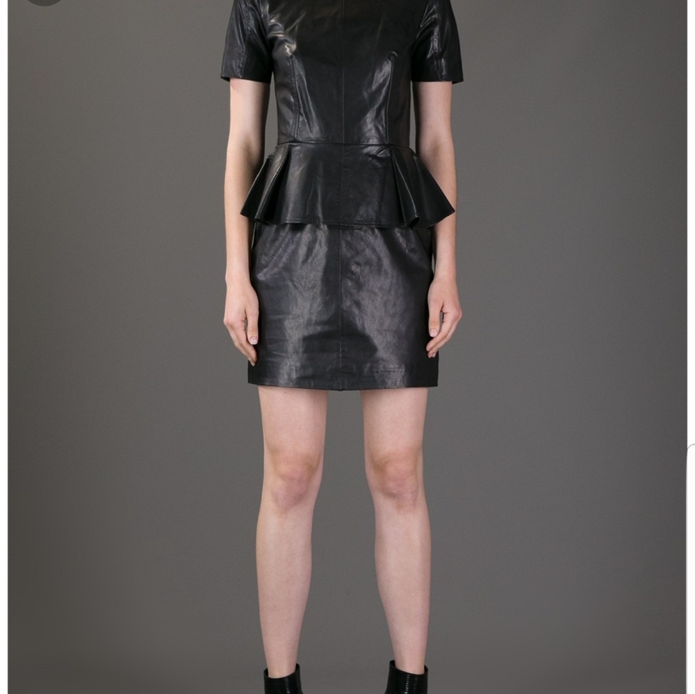 Alexander Mcqueen NWT real leather structured badazz dress SEE MEASUREME… - Picture 3 of 16